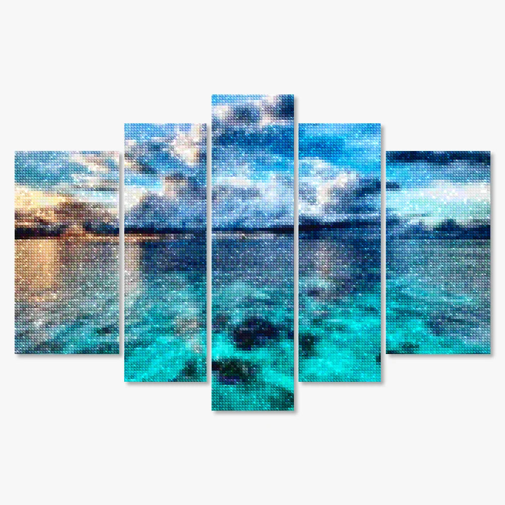 Diamond Painting Blauwe zee 5 luik - SEOS Shop ®