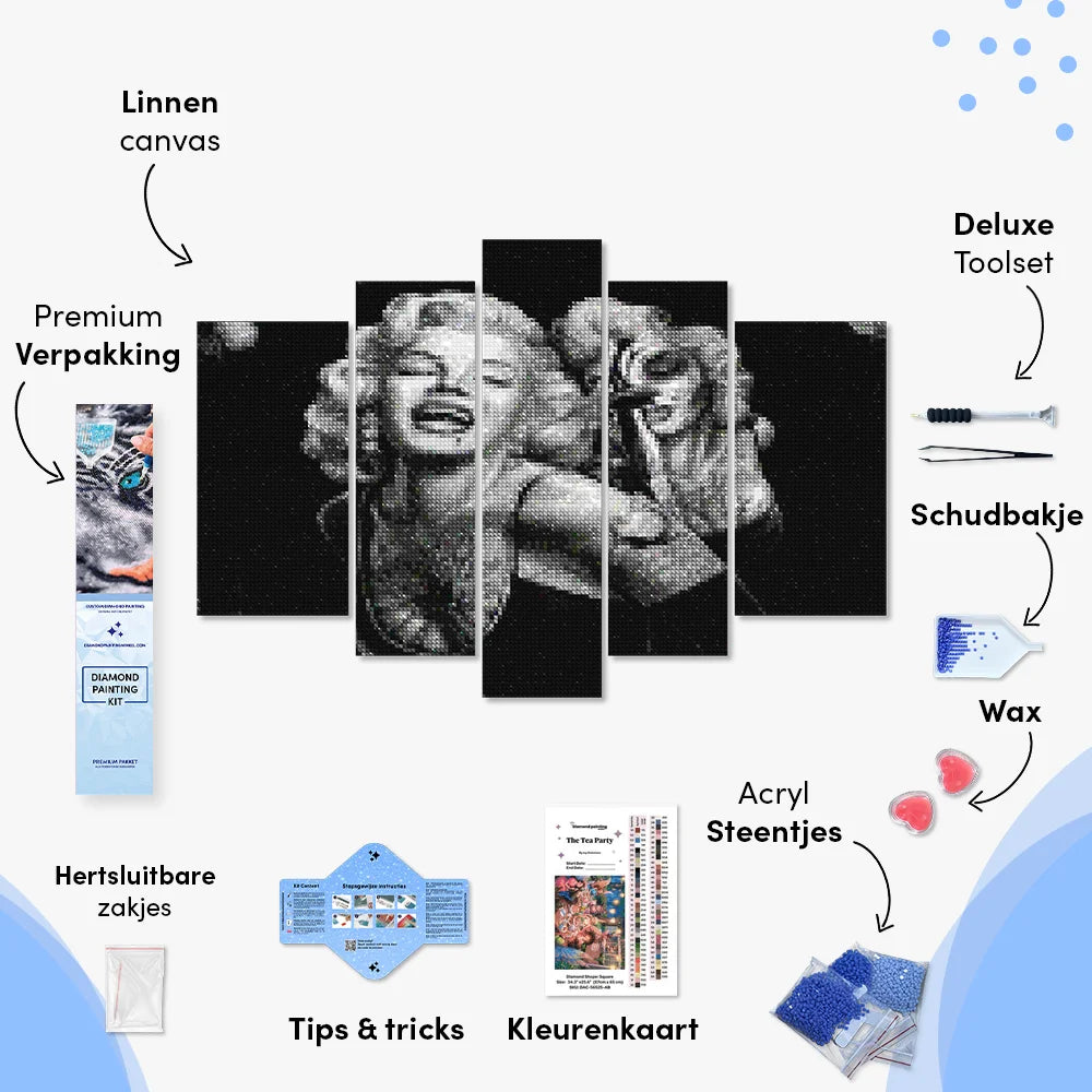 Diamond Painting Marilyn Monroe 5 luik - SEOS Shop ®