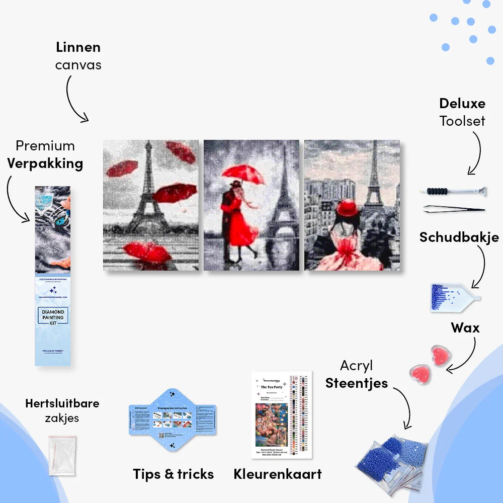 Diamond Painting Samen in Parijs 3 luik - SEOS Shop ®