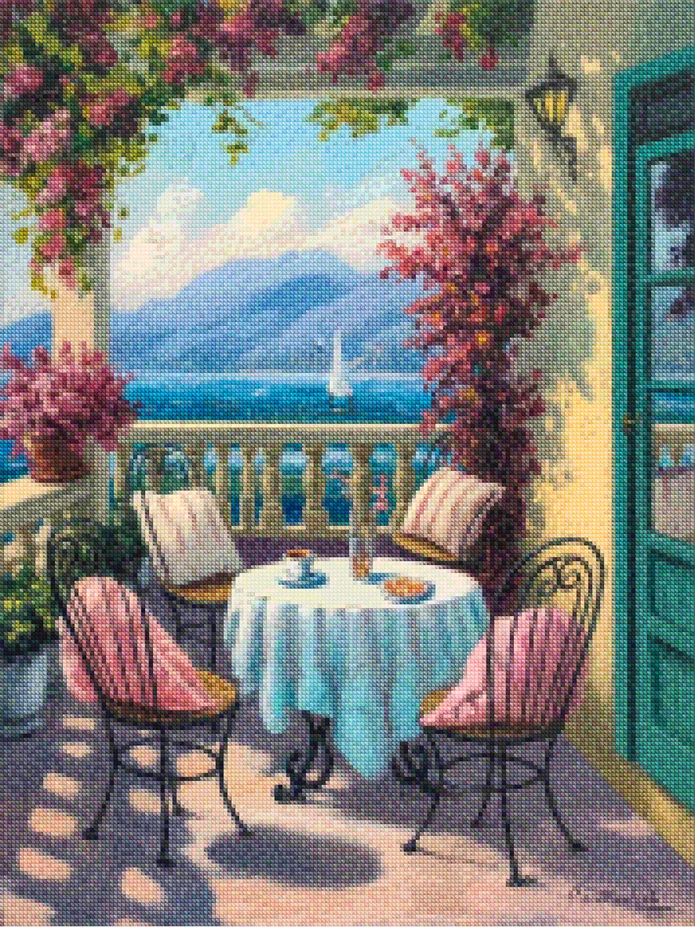 Diamond Painting - Café op de veranda