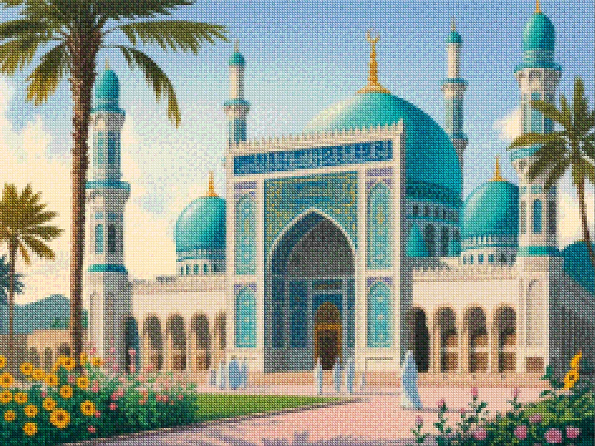 Diamond Painting - De Sereniteit van de Tuinmoskee