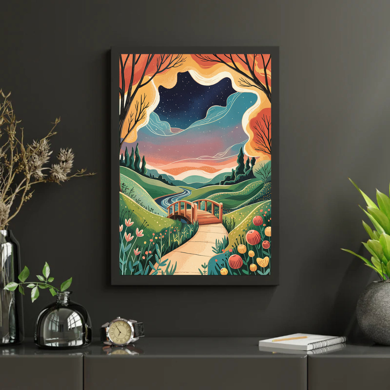 Diamond Painting - Droomlandschap Brug