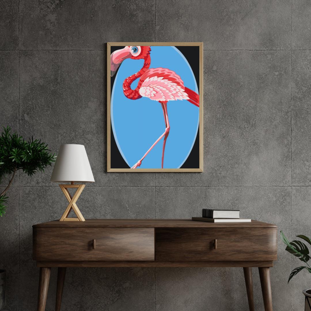 Diamond Painting - Een flamingo met zijn spullen - SEOS®