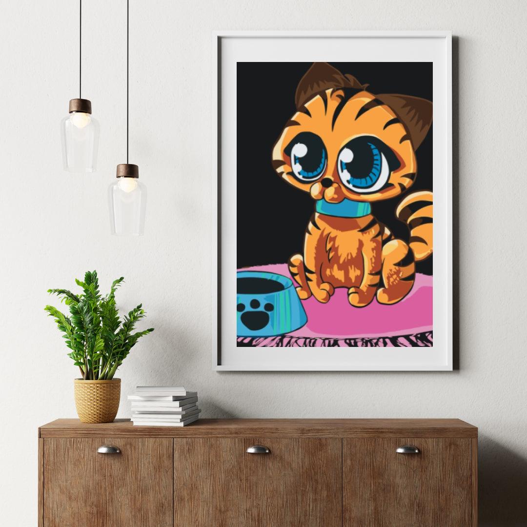 Diamond Painting - Een kat met grote ogen - SEOS®