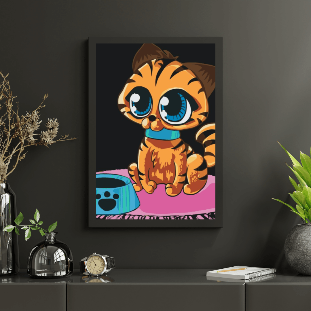Diamond Painting - Een kat met grote ogen - SEOS®