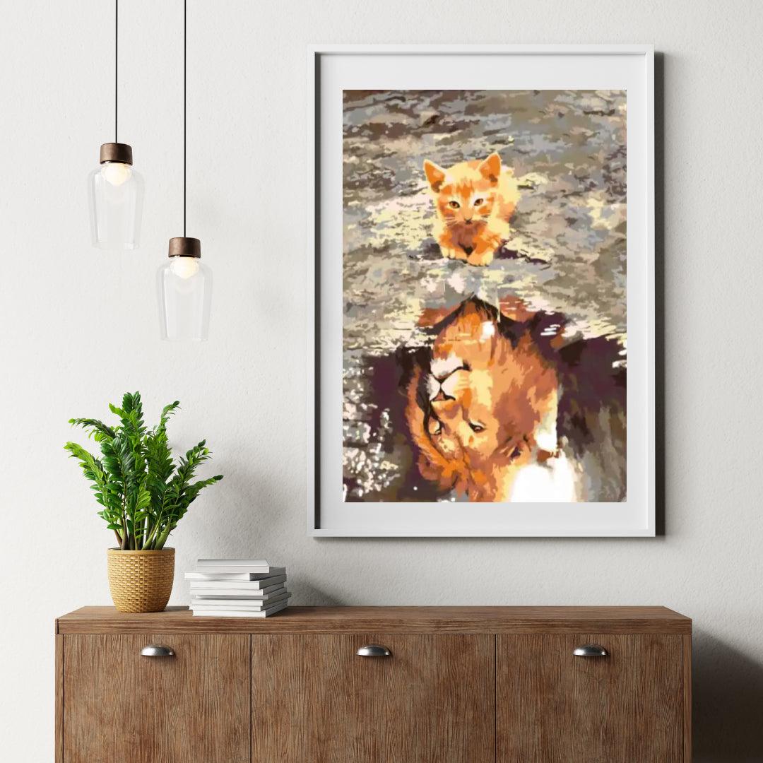 Diamond Painting - Een kitten of een leeuw - SEOS®
