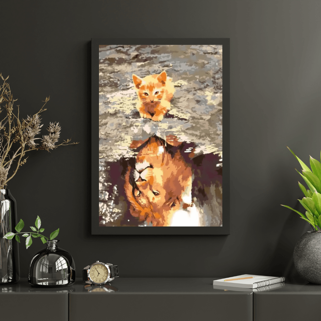 Diamond Painting - Een kitten of een leeuw - SEOS®