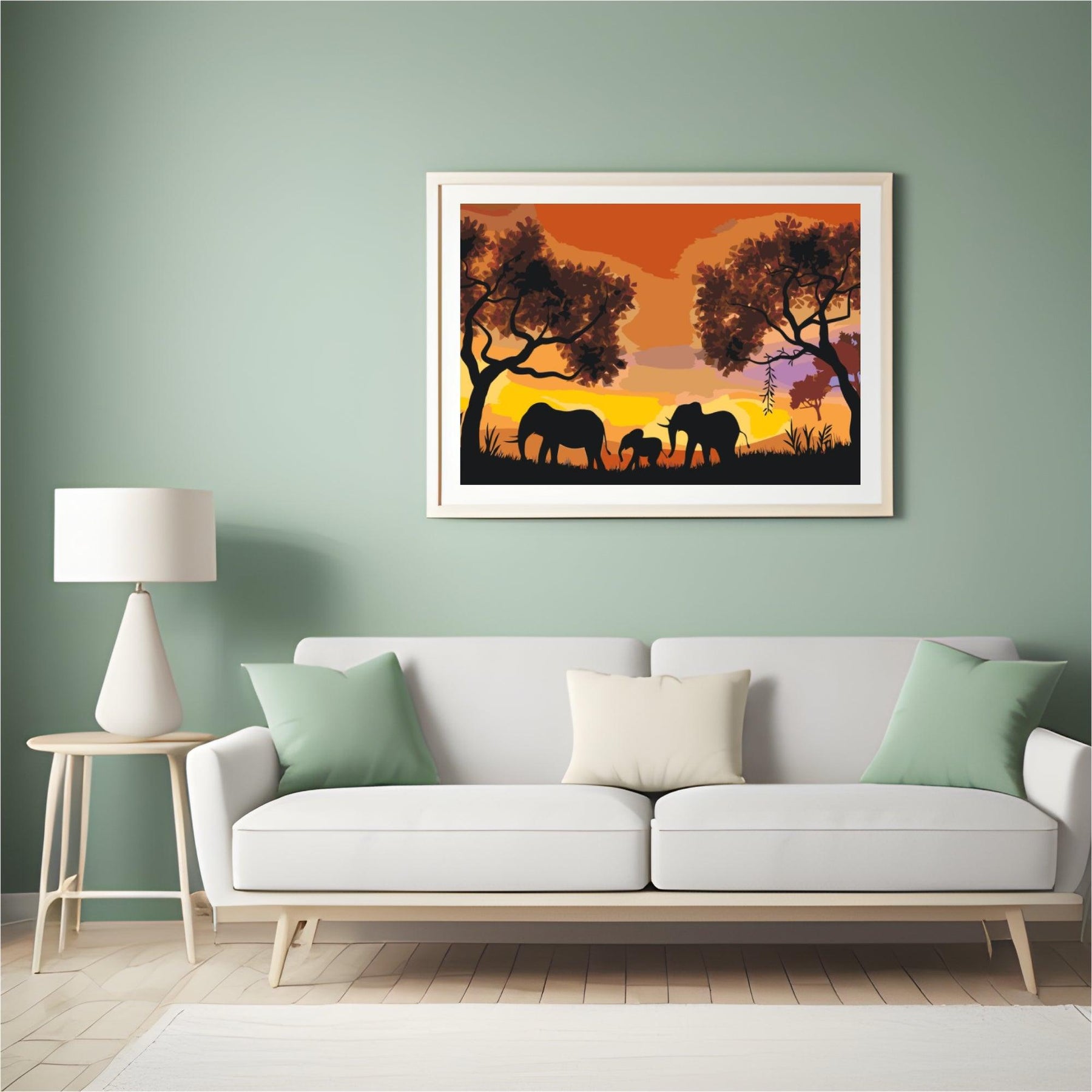 Diamond Painting - Familie van olifanten - SEOS®