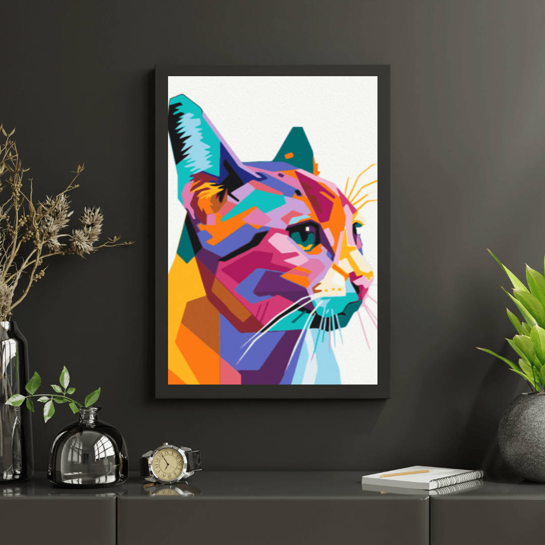 Diamond Painting - Geometrische kat - SEOS®