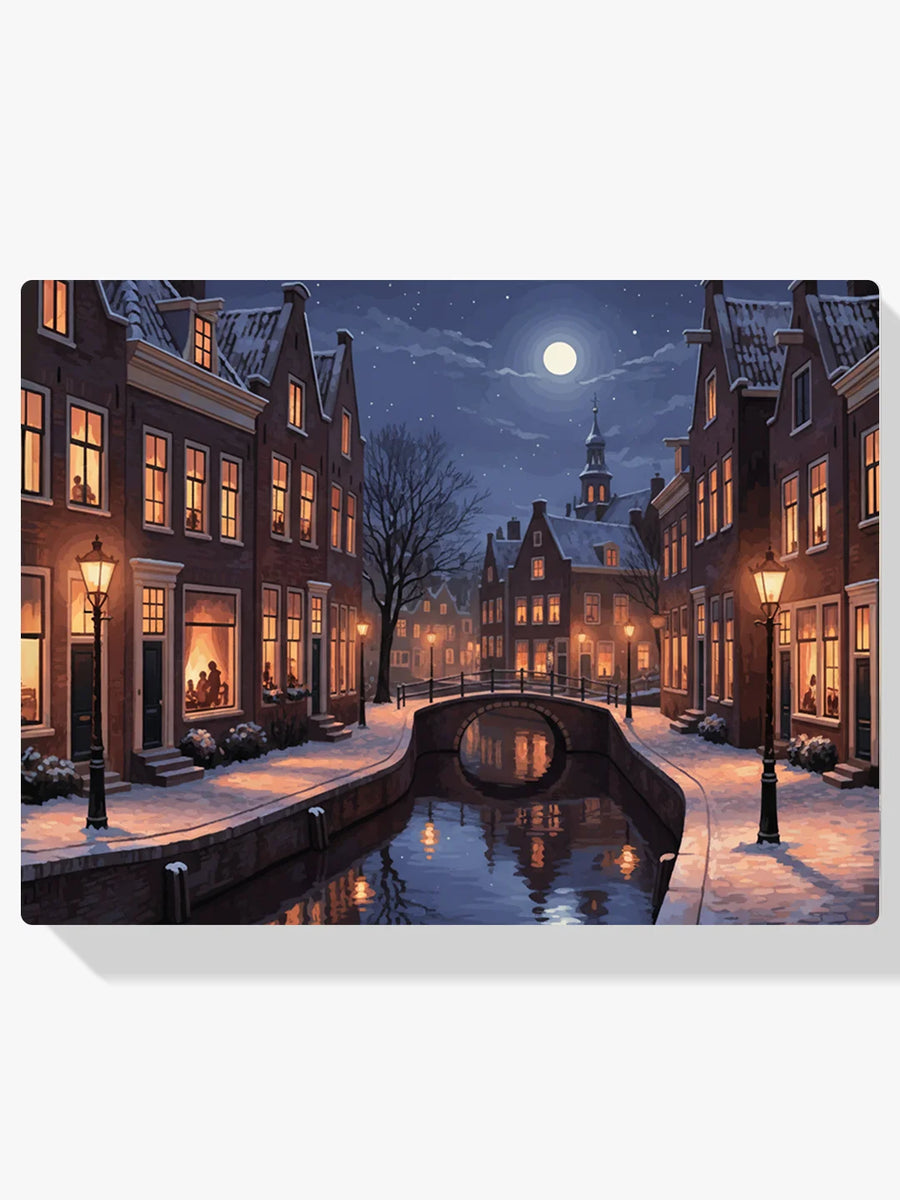 Diamond Painting - Gezellige avond in Haarlem