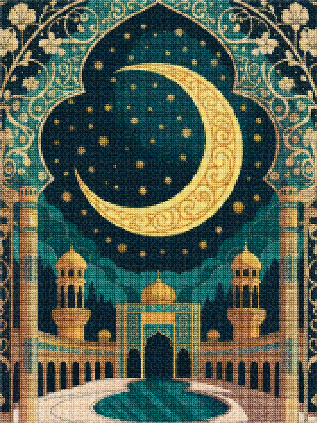 Diamond Painting - Gouden Halvemaanboog