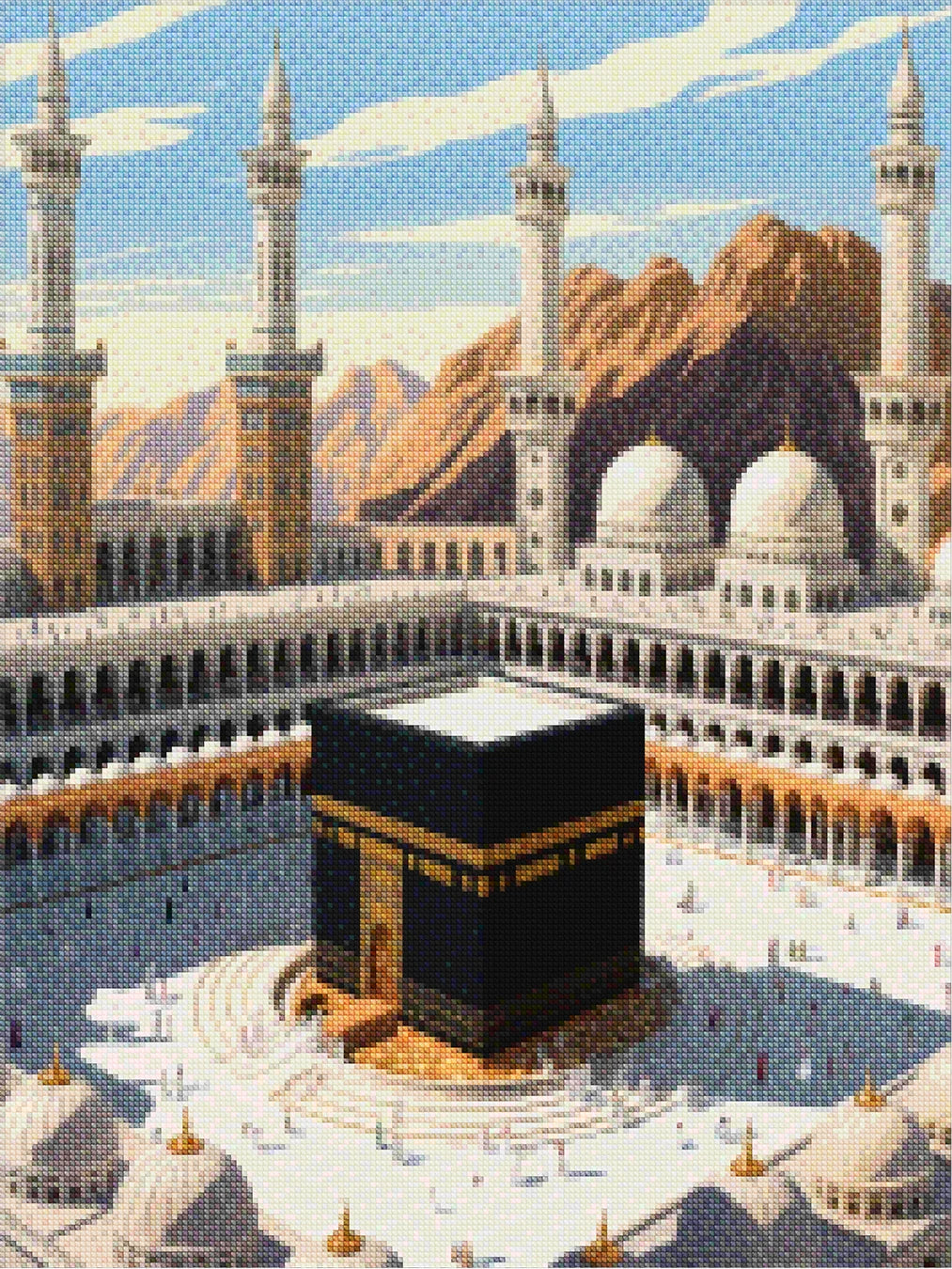 Diamond Painting - Gouden Licht Kaaba