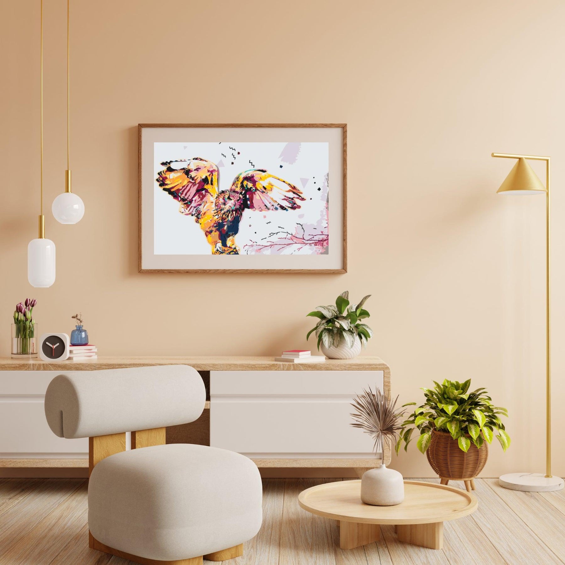 Diamond Painting - Gouden Sneeuwuil - SEOS®