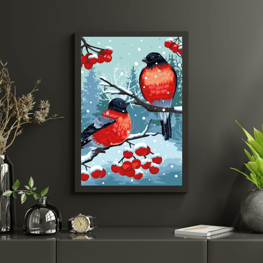 Diamond Painting - Goudvink Vogel Wit - SEOS®