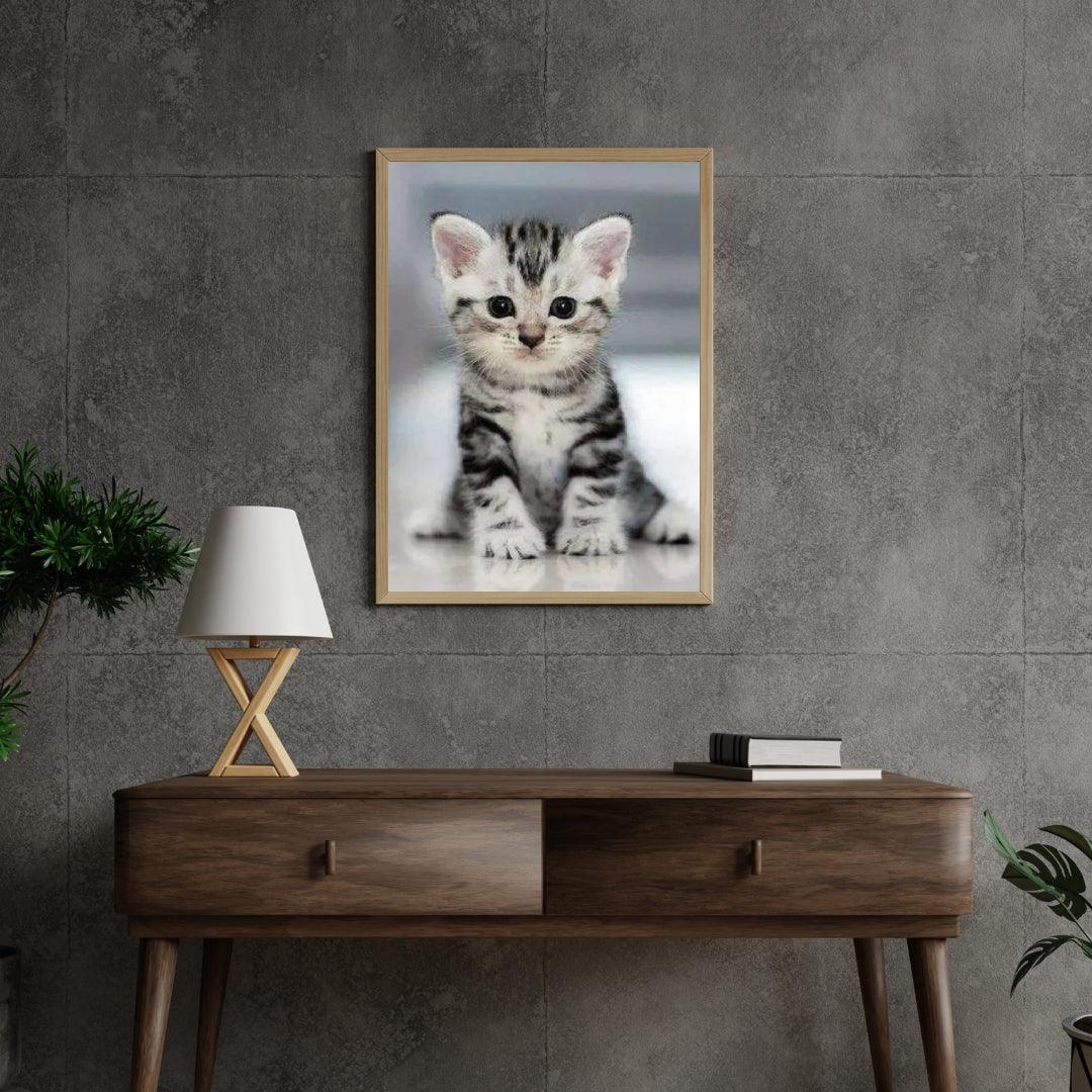 Diamond Painting - Grijze kitten - SEOS®
