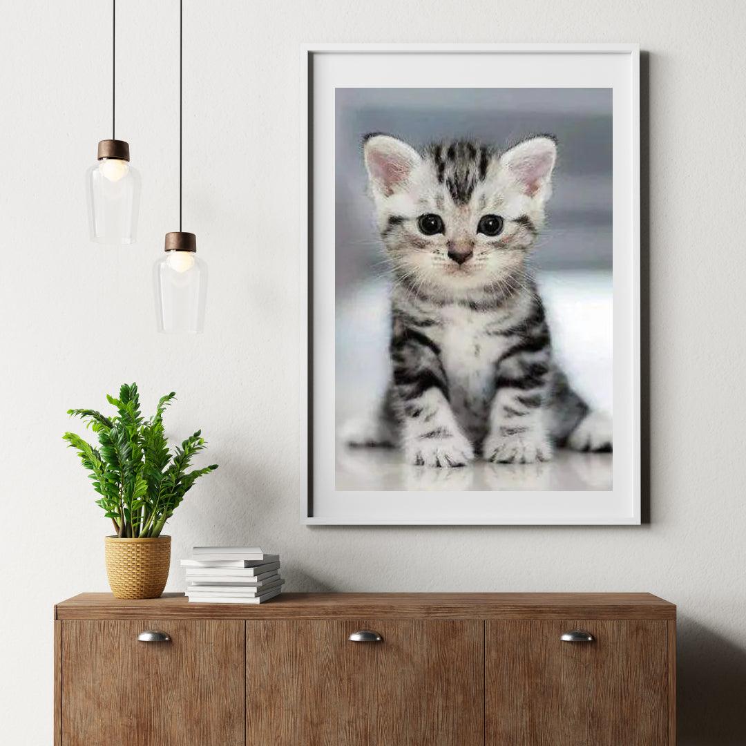 Diamond Painting - Grijze kitten - SEOS®