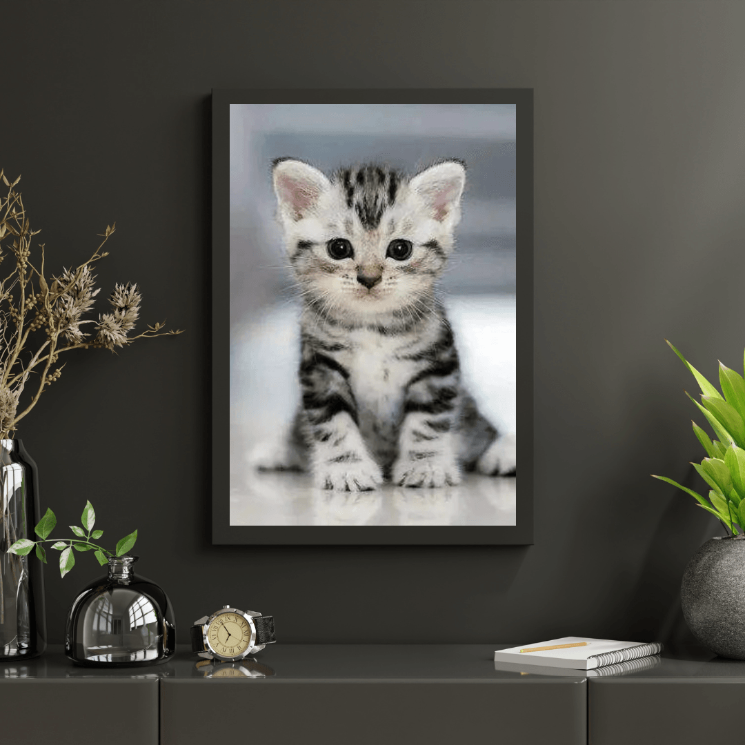Diamond Painting - Grijze kitten - SEOS®