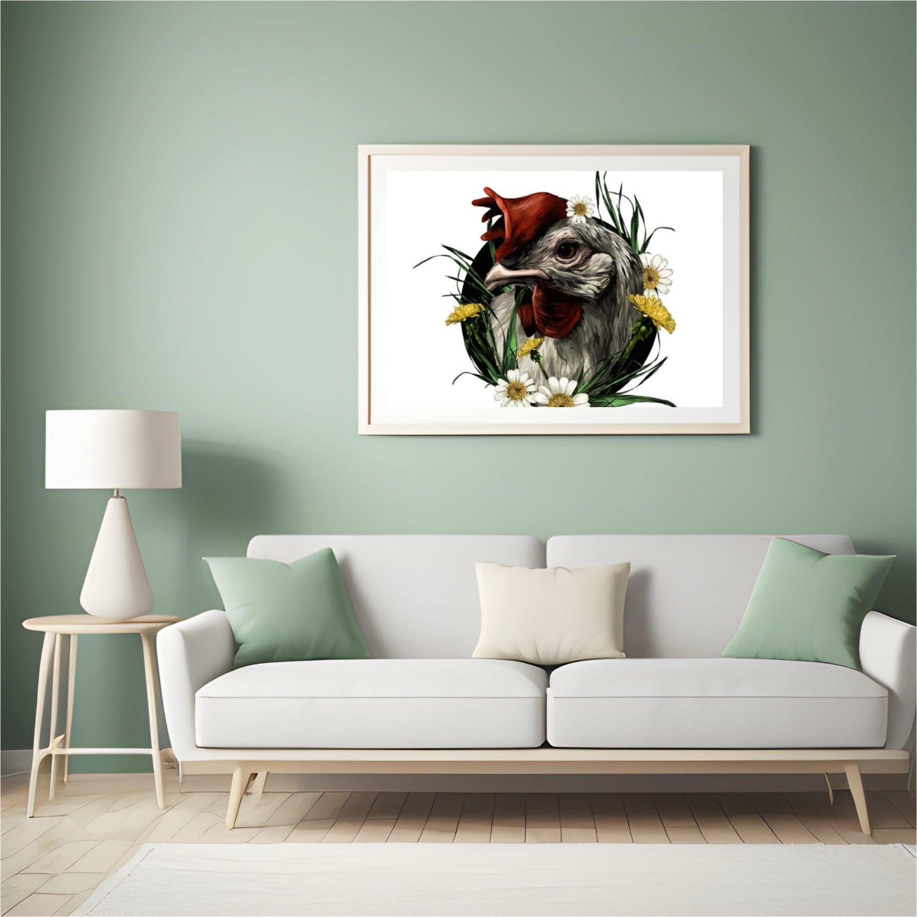 Diamond Painting - Haan in een bloemenmantel - SEOS®