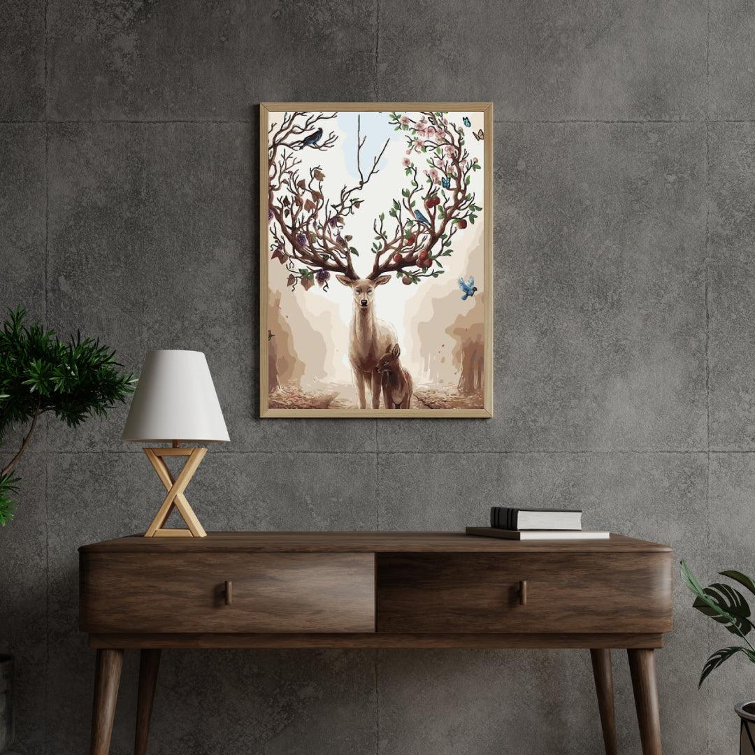 Diamond Painting - Hert met Lente Gewei - SEOS®