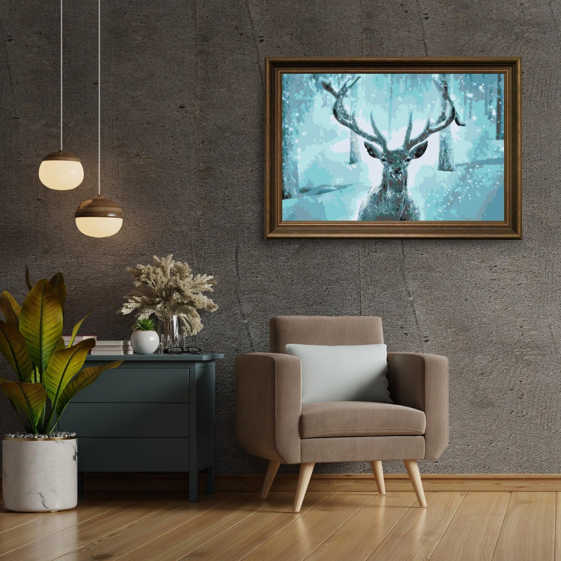 Diamond Painting - Het besneeuwde rendier - SEOS®