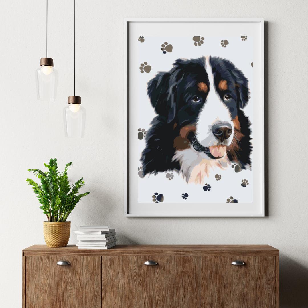 Diamond Painting - Hond met poten rond - SEOS®