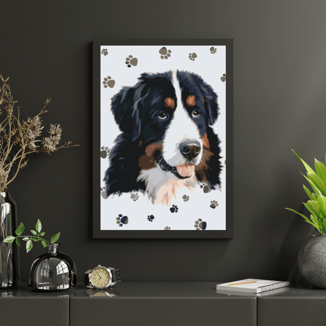 Diamond Painting - Hond met poten rond - SEOS®