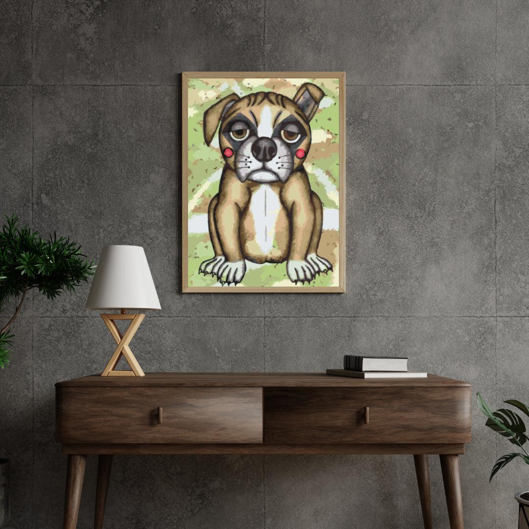 Diamond Painting - Hond met roze wangen - SEOS®