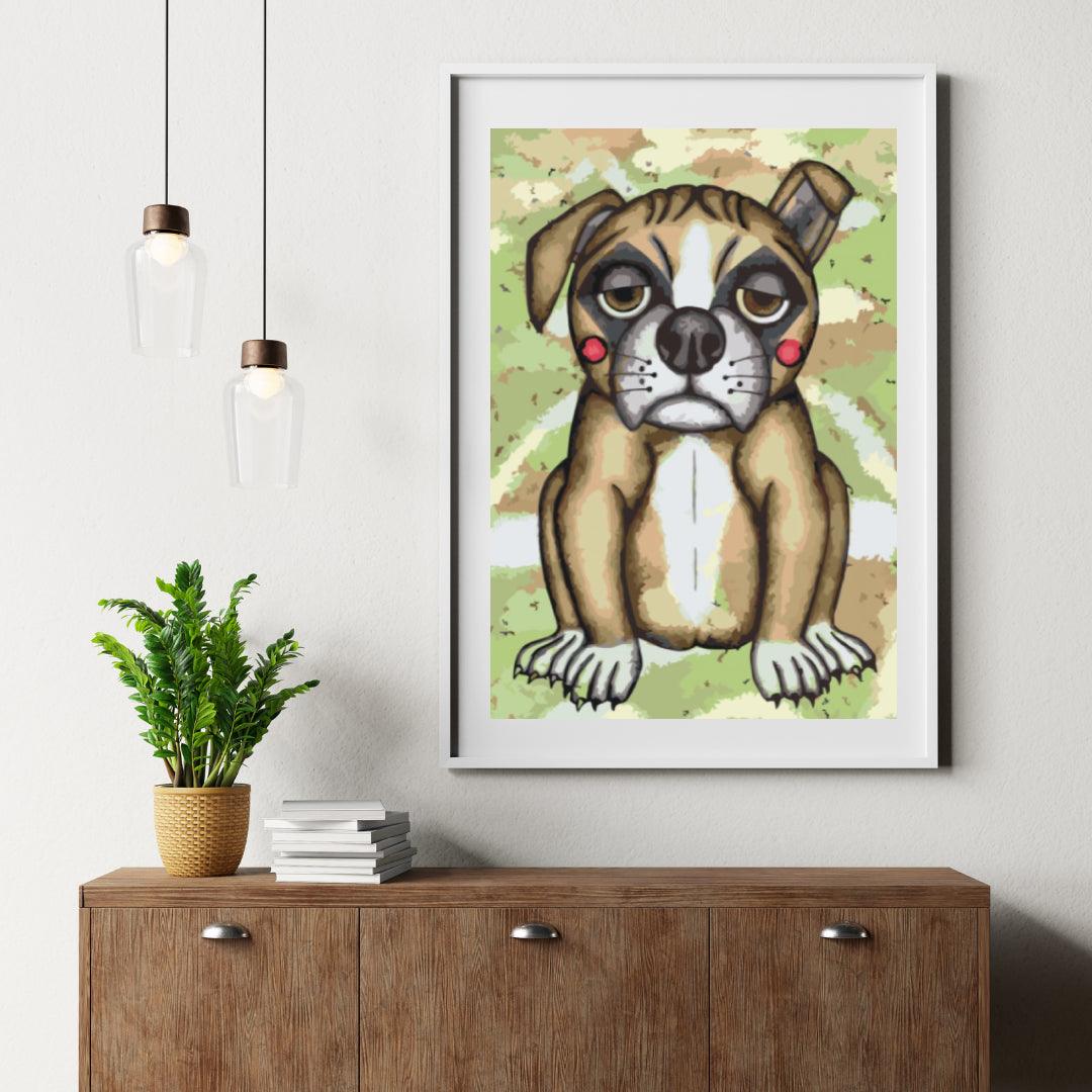 Diamond Painting - Hond met roze wangen - SEOS®