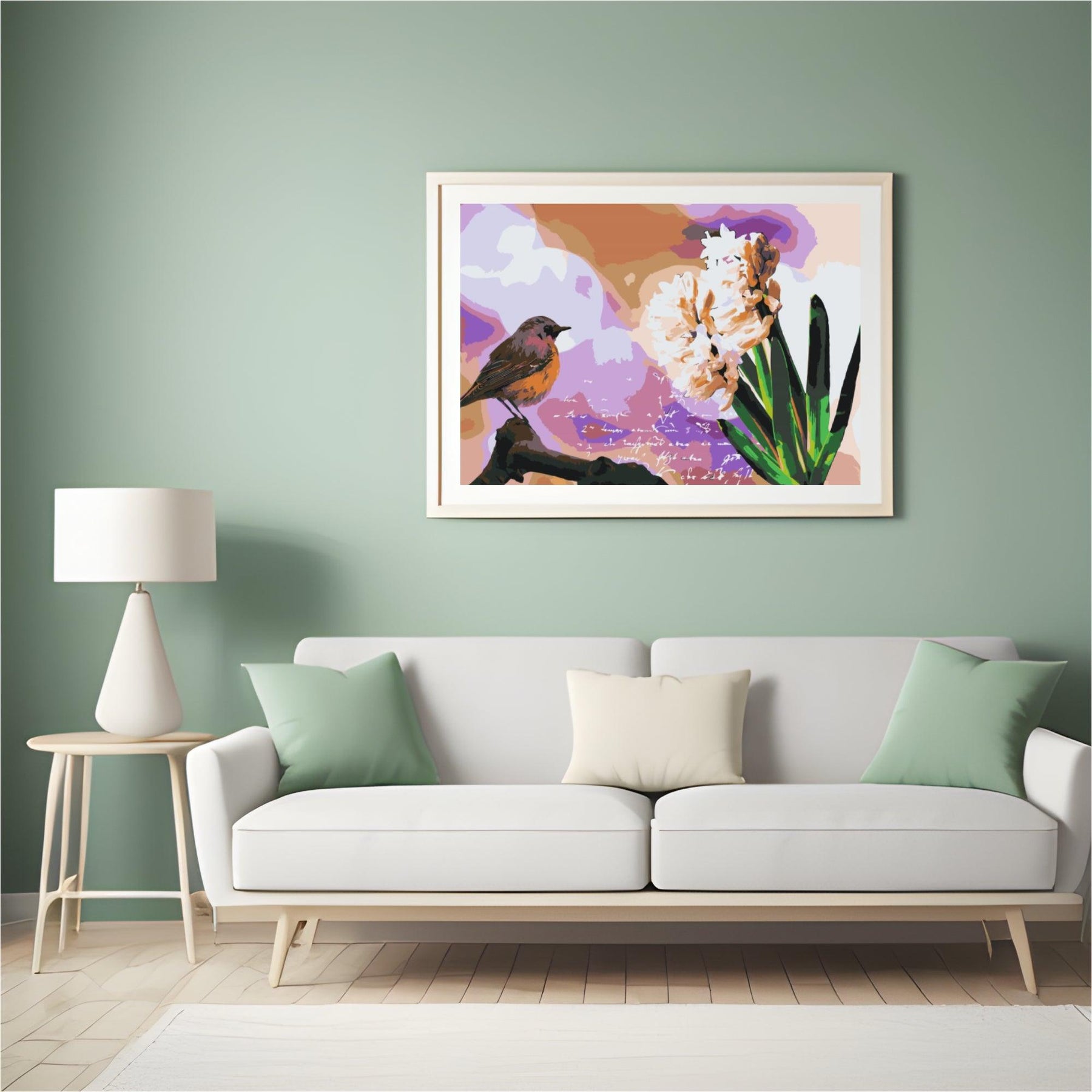 Diamond Painting - Hyacint en vogel - SEOS®