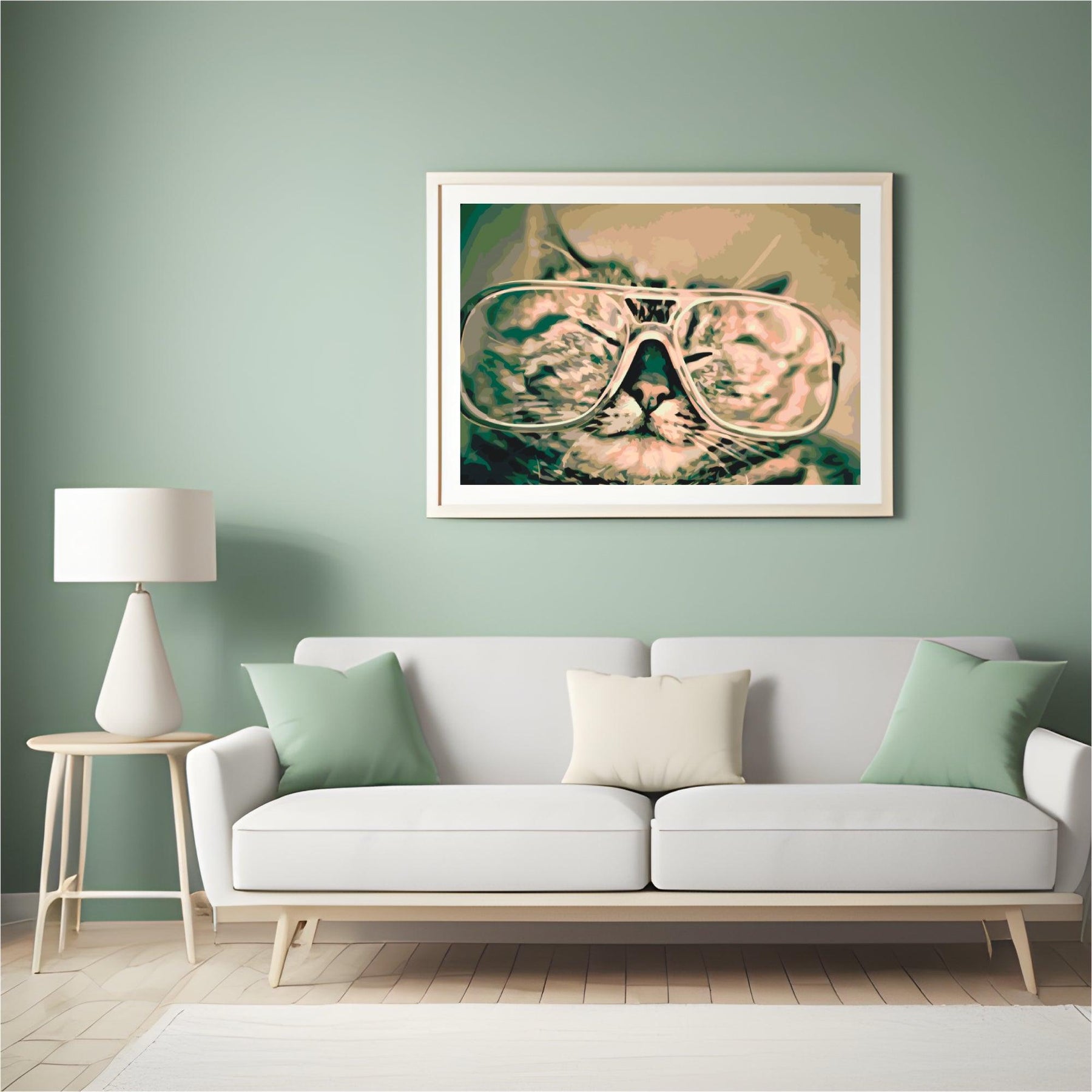 Diamond Painting - Kat met bril - SEOS®