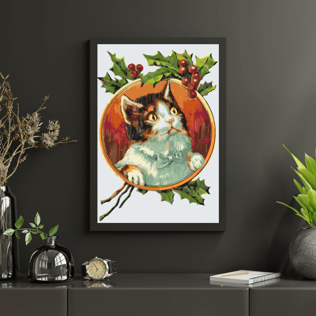 Diamond Painting - Kat onder de wijnstok - SEOS®