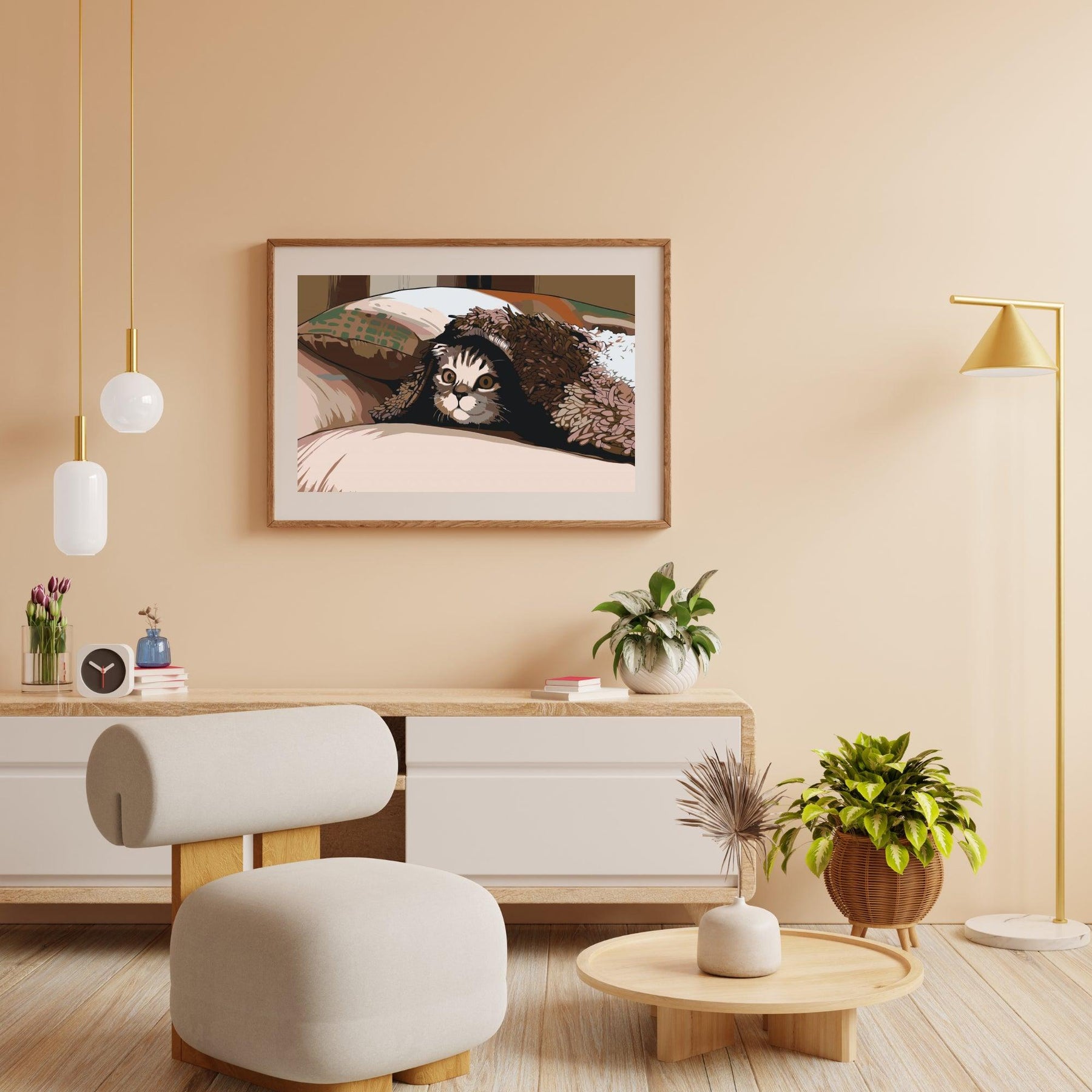 Diamond Painting - Kat onder het kussen - SEOS®