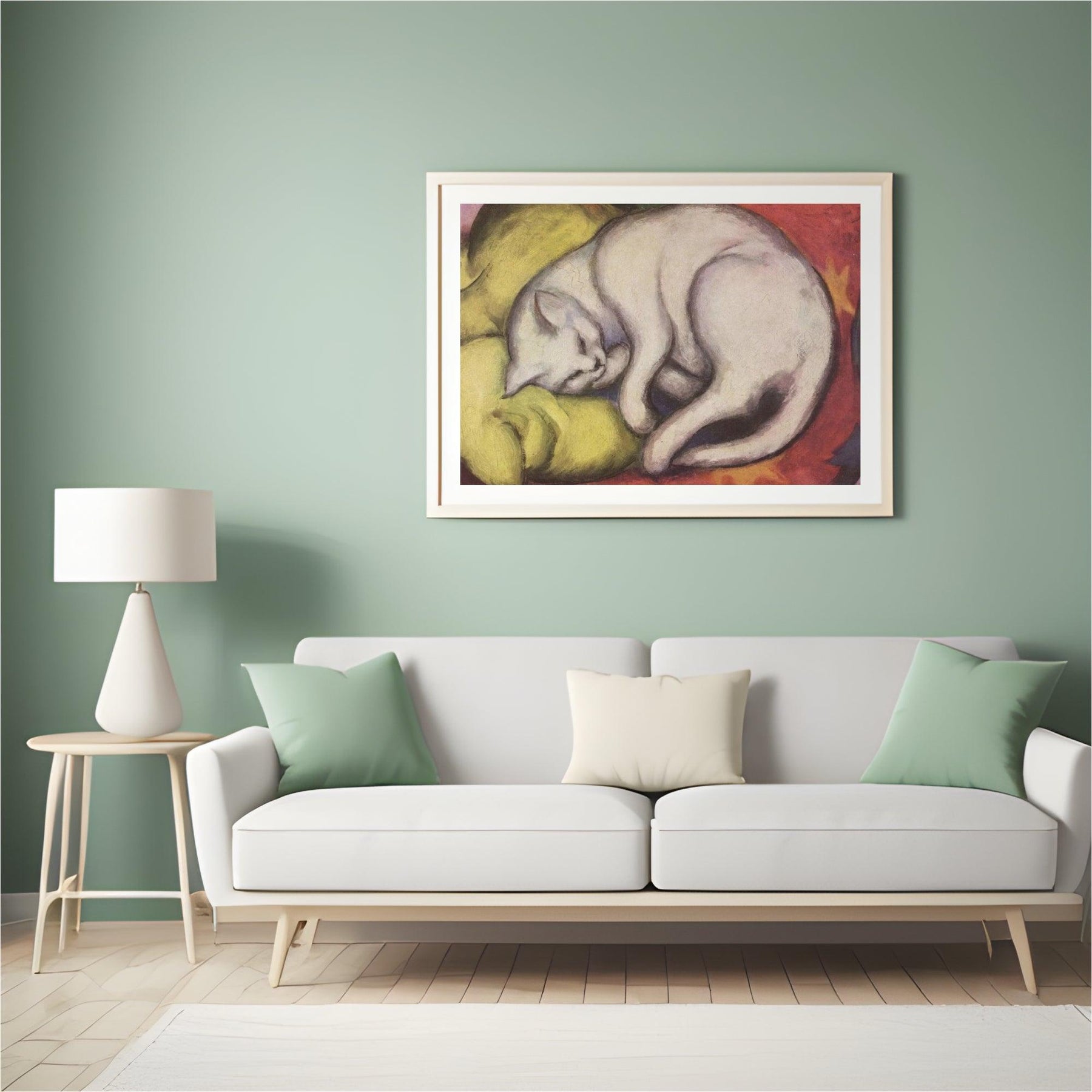 Diamond Painting - Kat op een geel kussen - SEOS®