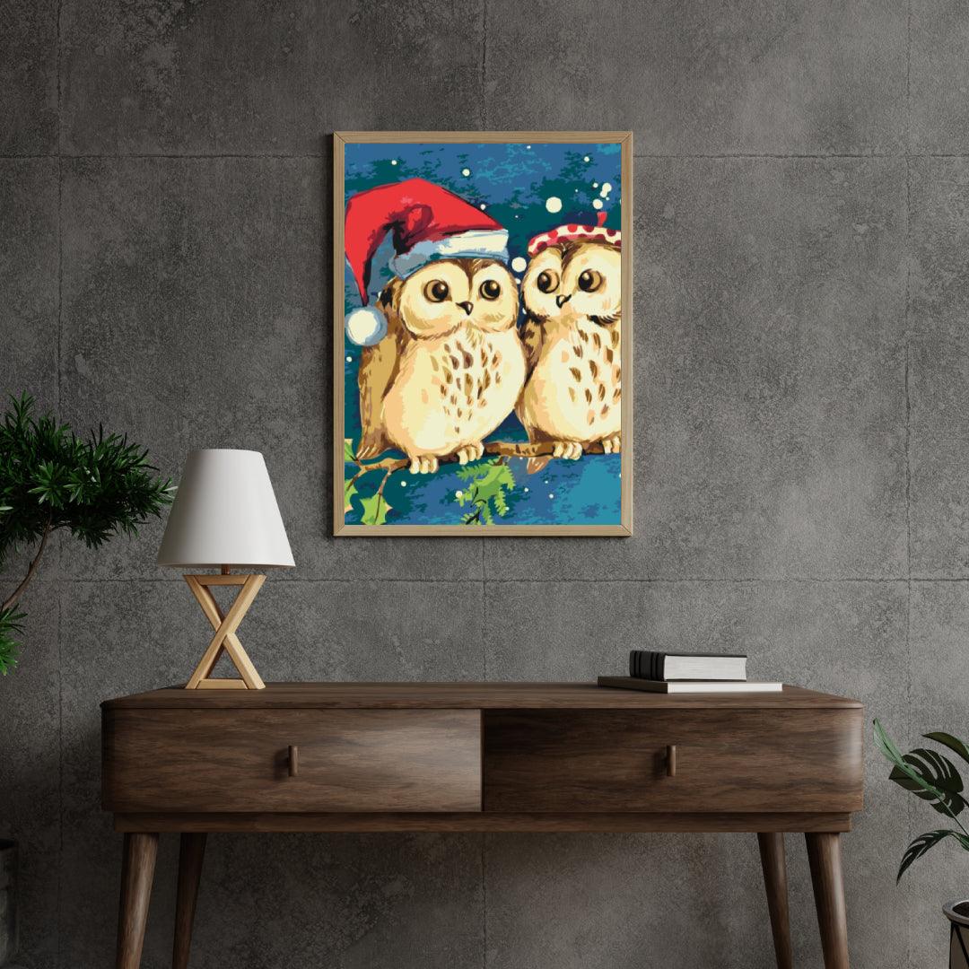 Diamond Painting - Kerst uilen - SEOS Shop ®