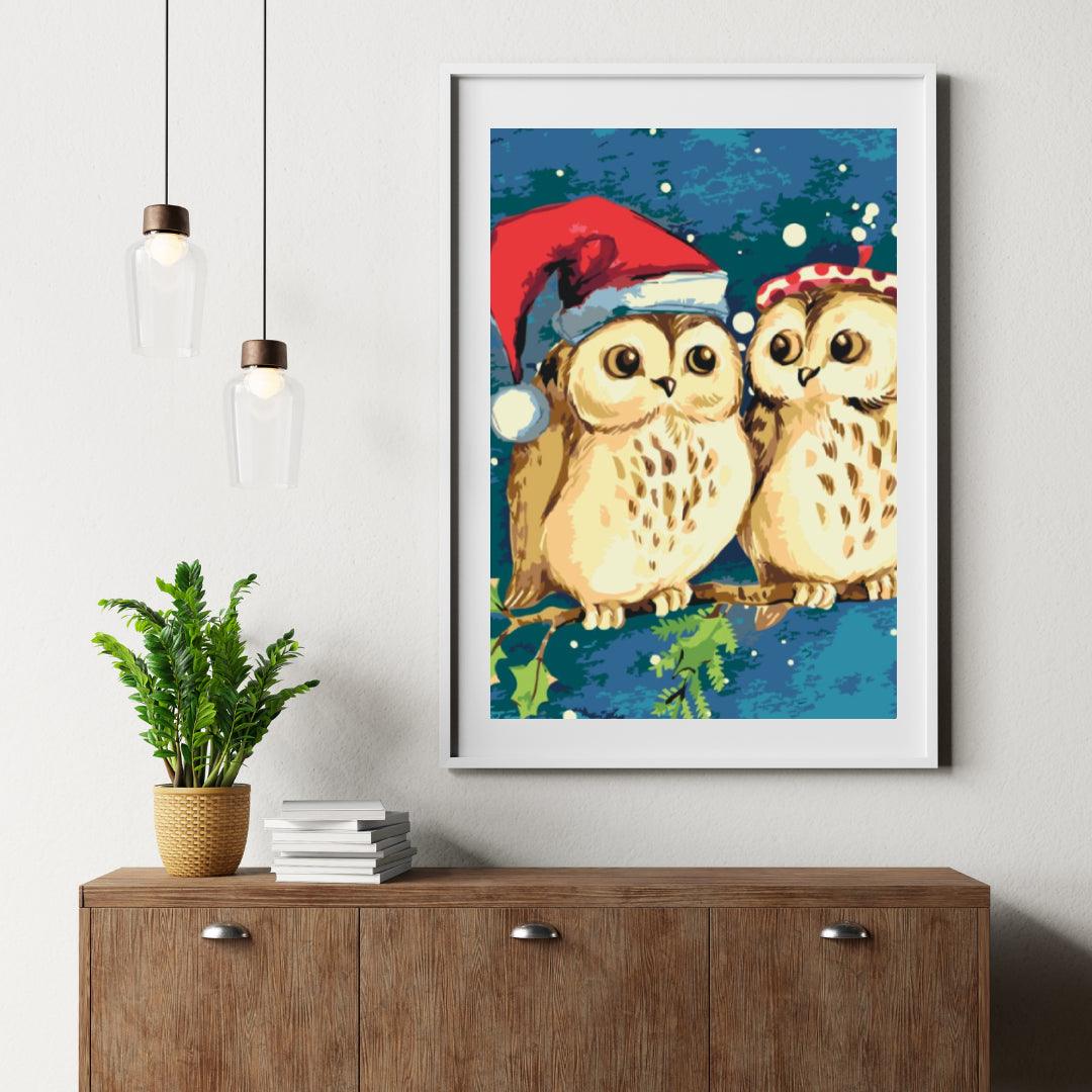 Diamond Painting - Kerst uilen - SEOS Shop ®