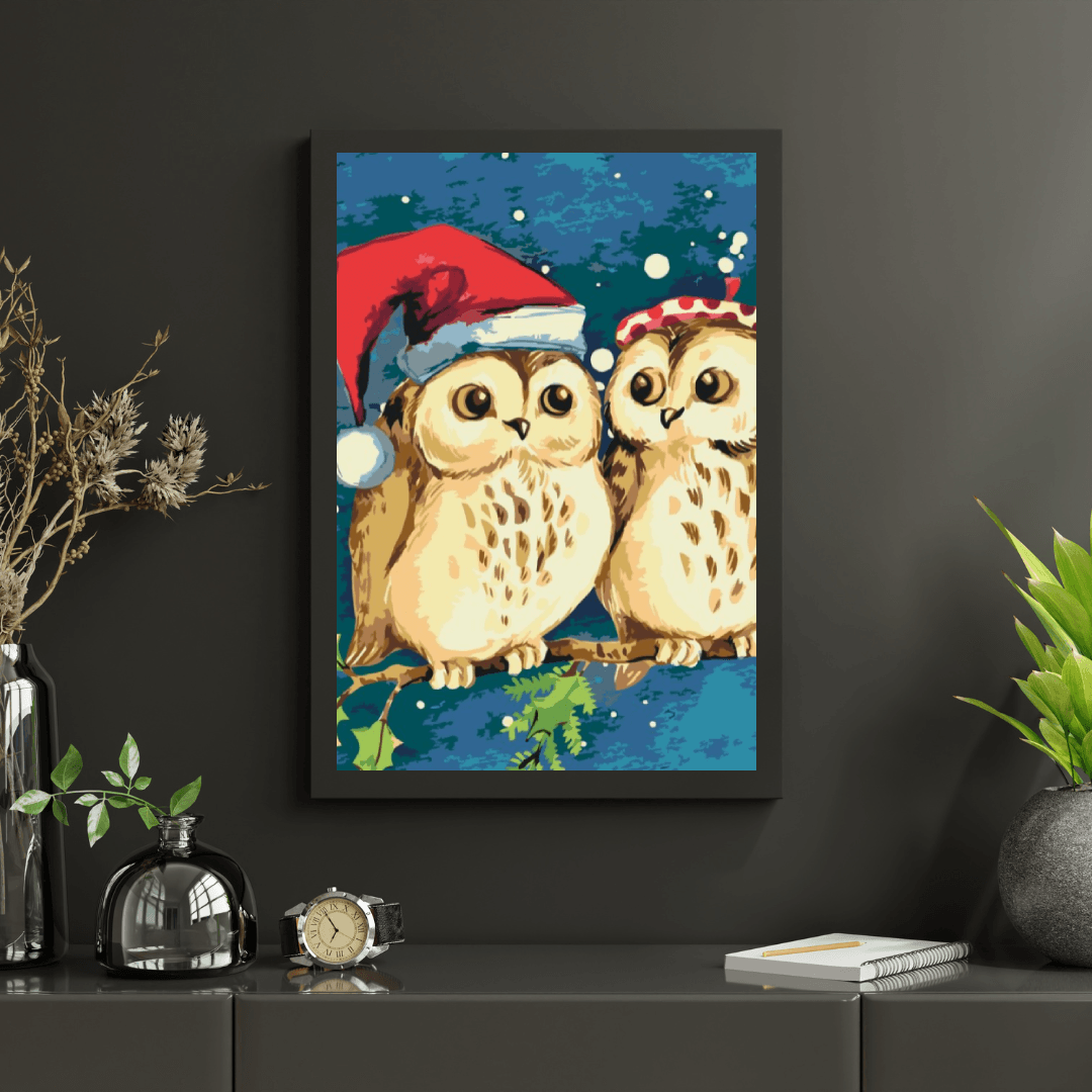 Diamond Painting - Kerst uilen - SEOS Shop ®