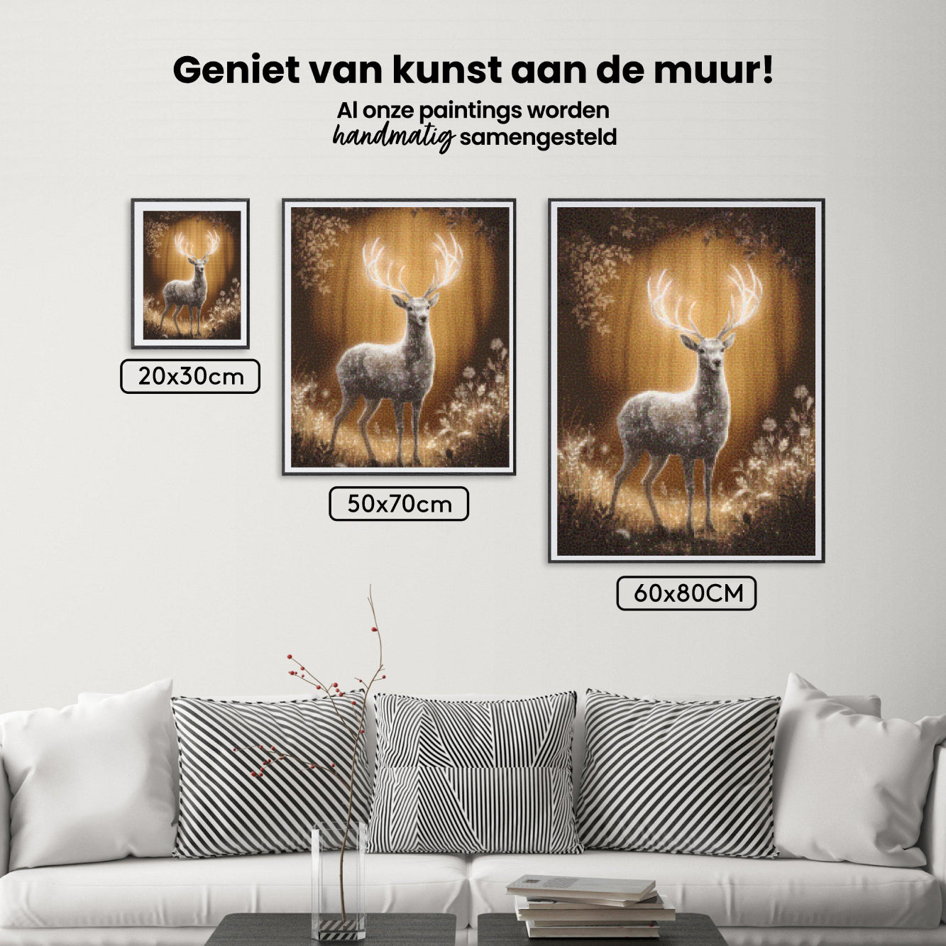 Diamond Painting - Mystiek hert met gloeiend gewei