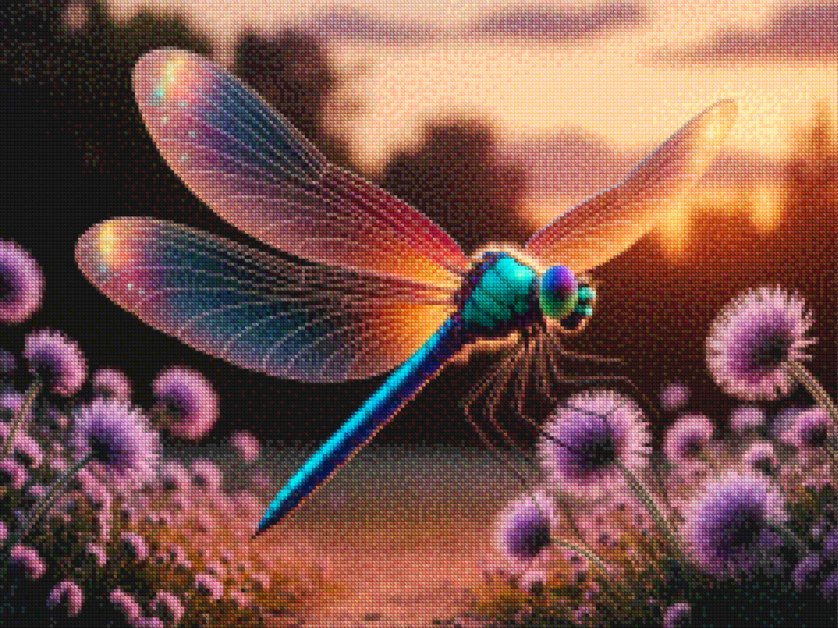 Diamond Painting - Mystieke libel met glinsterende vleugels