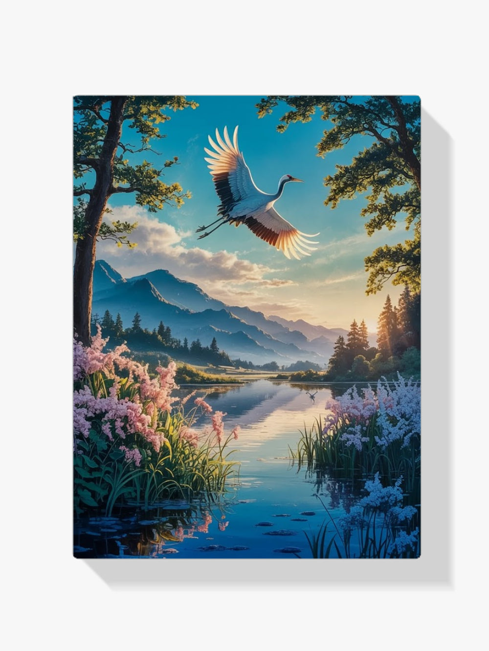 Diamond Painting - Onder de vlucht van de kraanvogel
