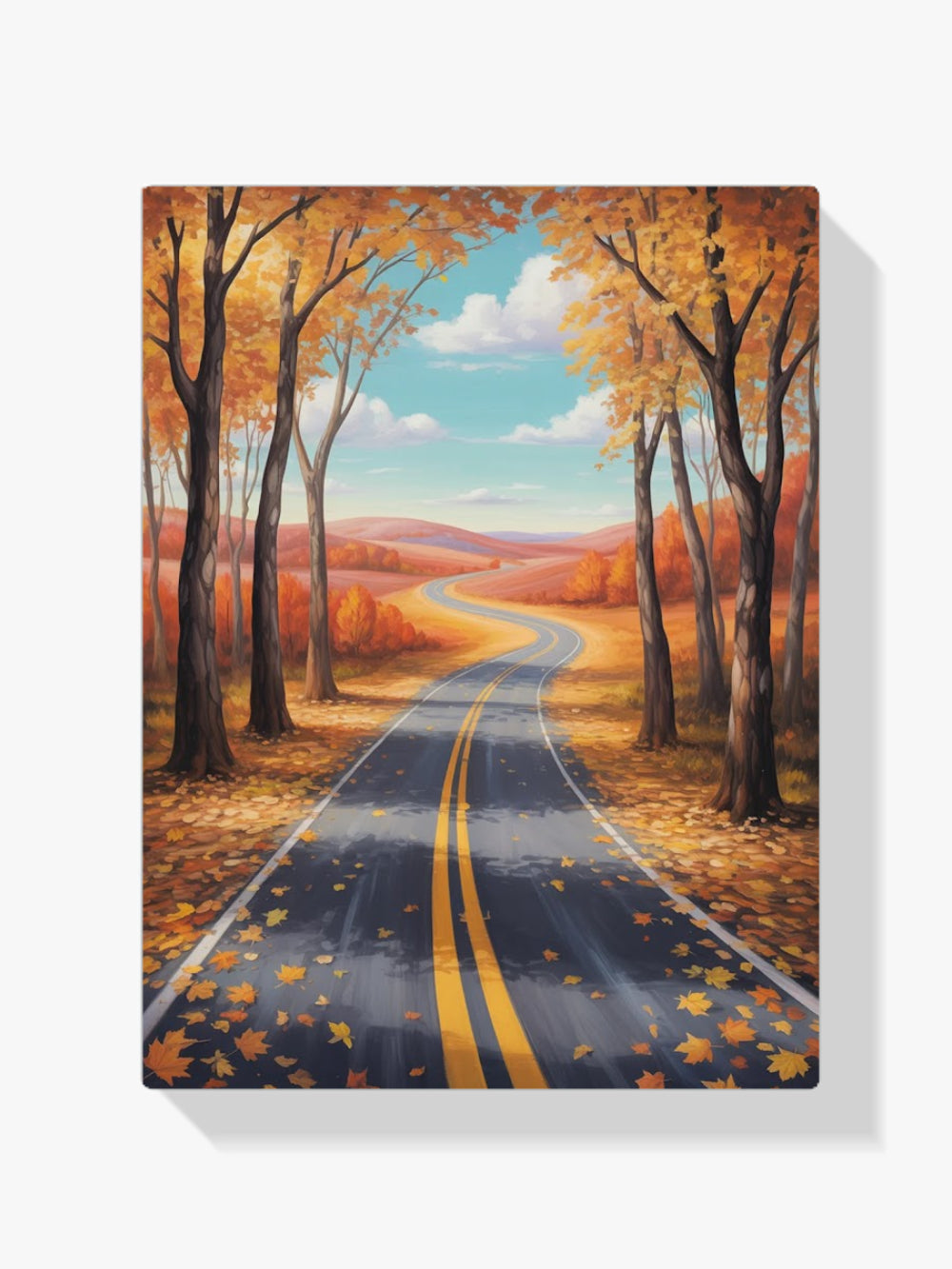 Diamond Painting - Pad door de gloed van de herfst