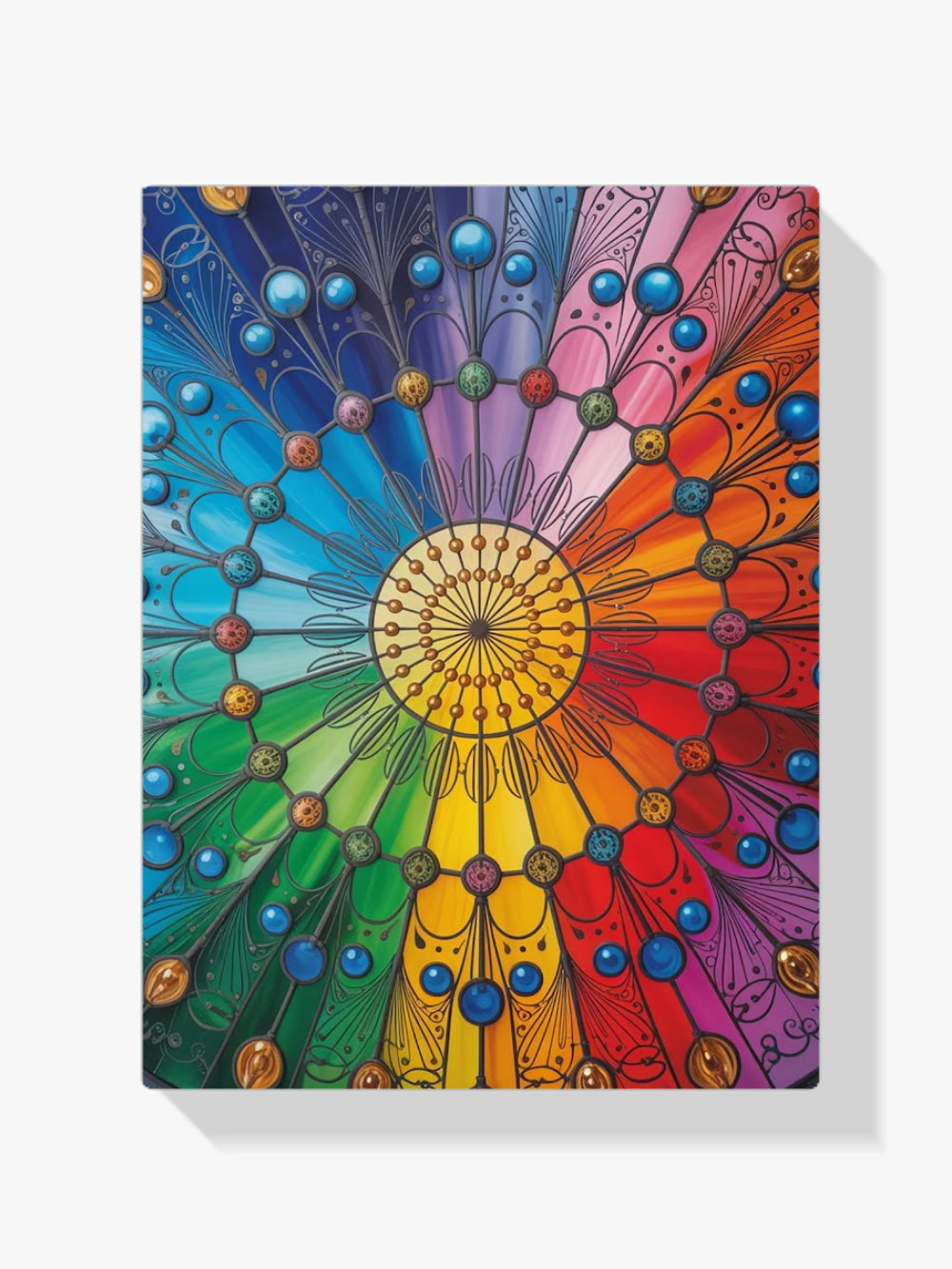 Diamond Painting - Regenboogspectrum Mandala - Mandala's
