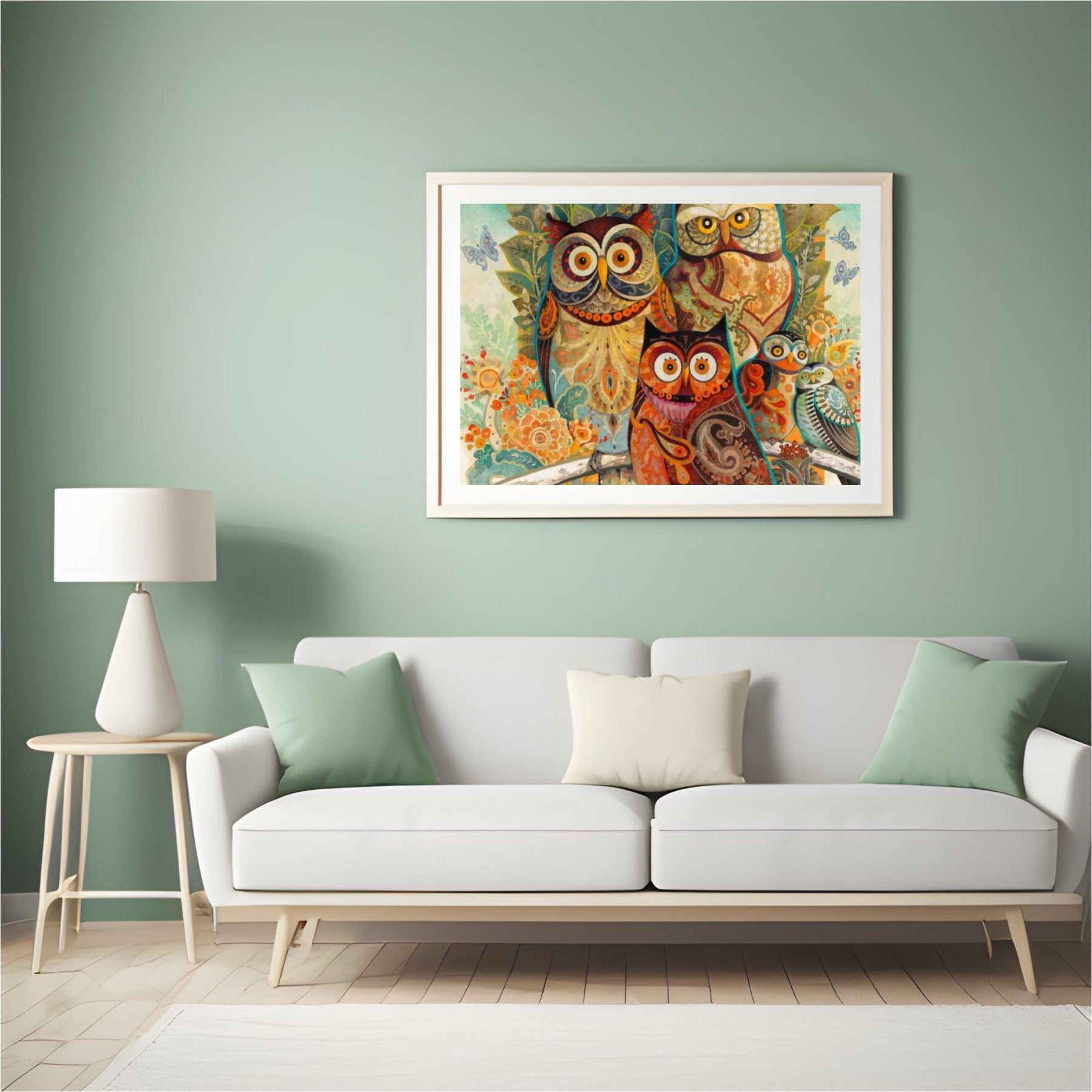Diamond Painting - Schilderij van Uilen