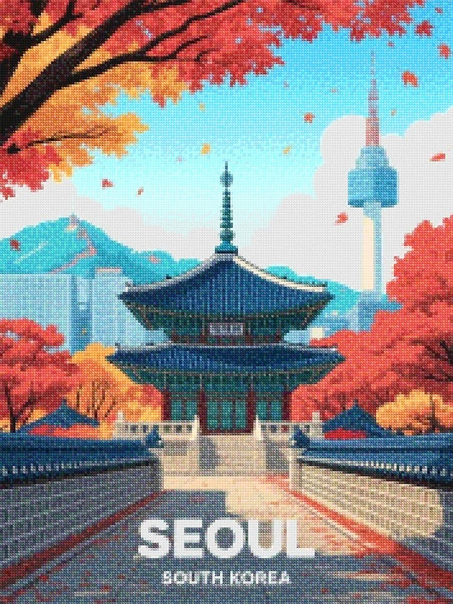 Diamond Painting - Seoel, Zuid-Korea
