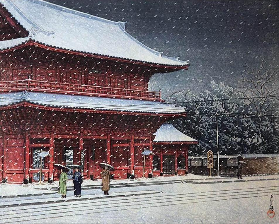 Diamond Painting - Sneeuw boven Zojoji Tempel - SEOS Shop ®