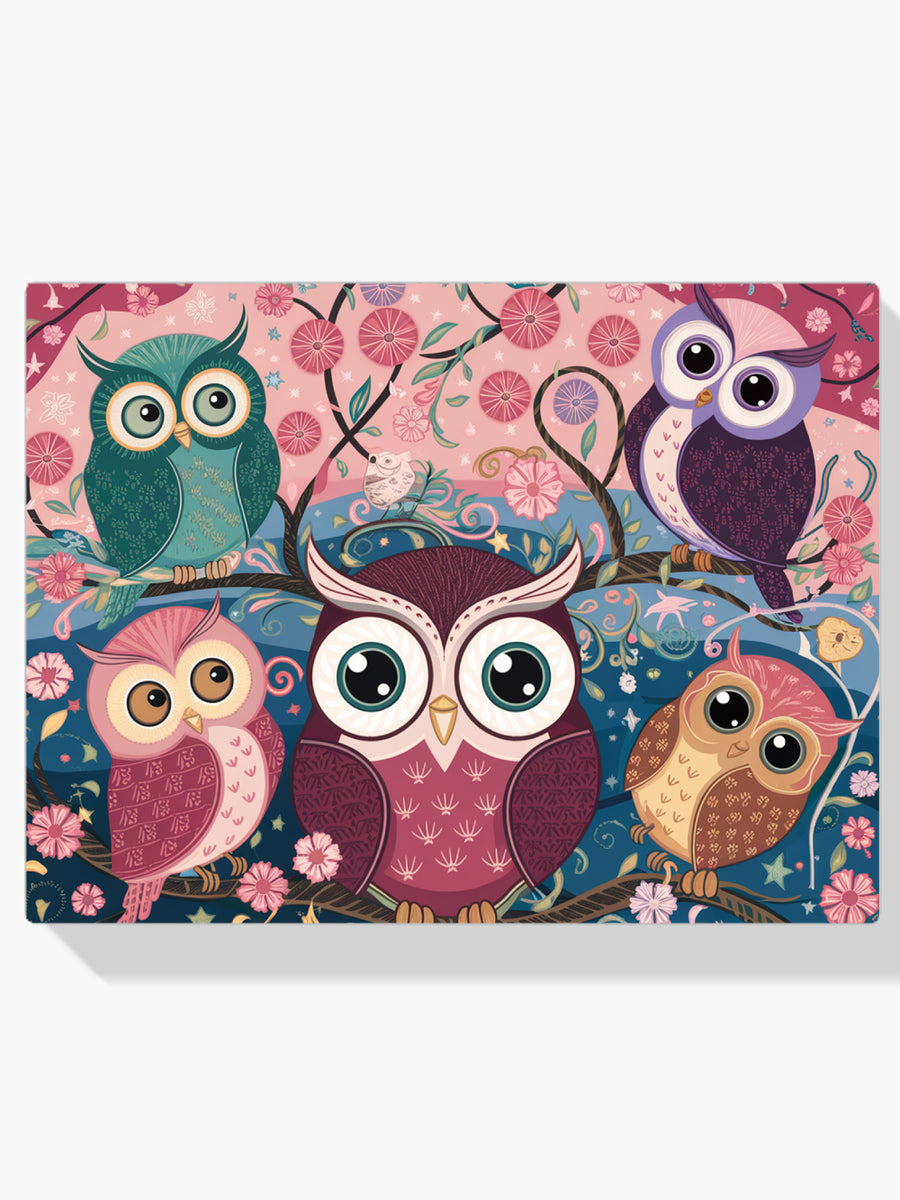 Diamond Painting - Spring Owls Blossoms