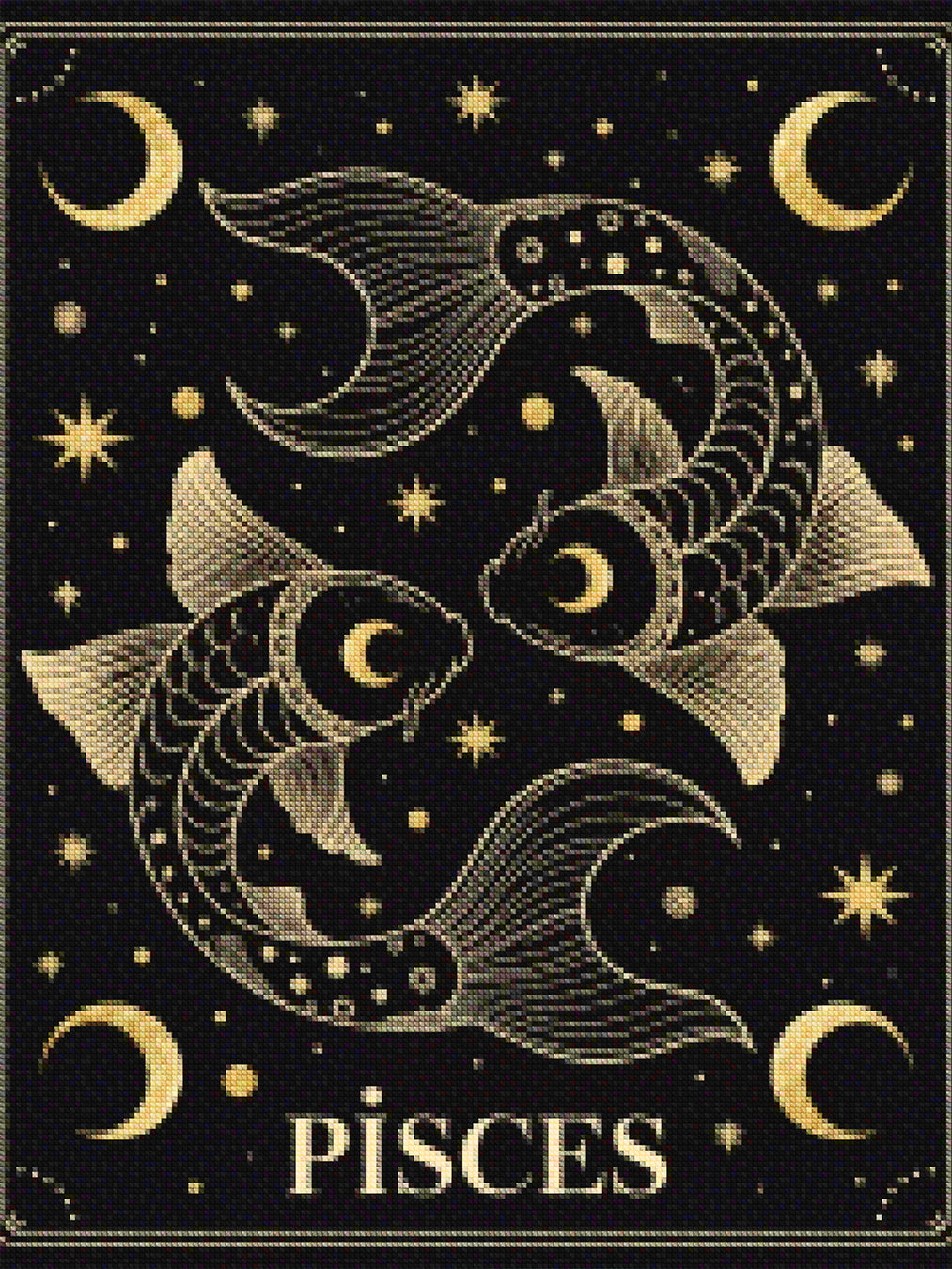 Diamond Painting - Sterrenbeeld - Vissen