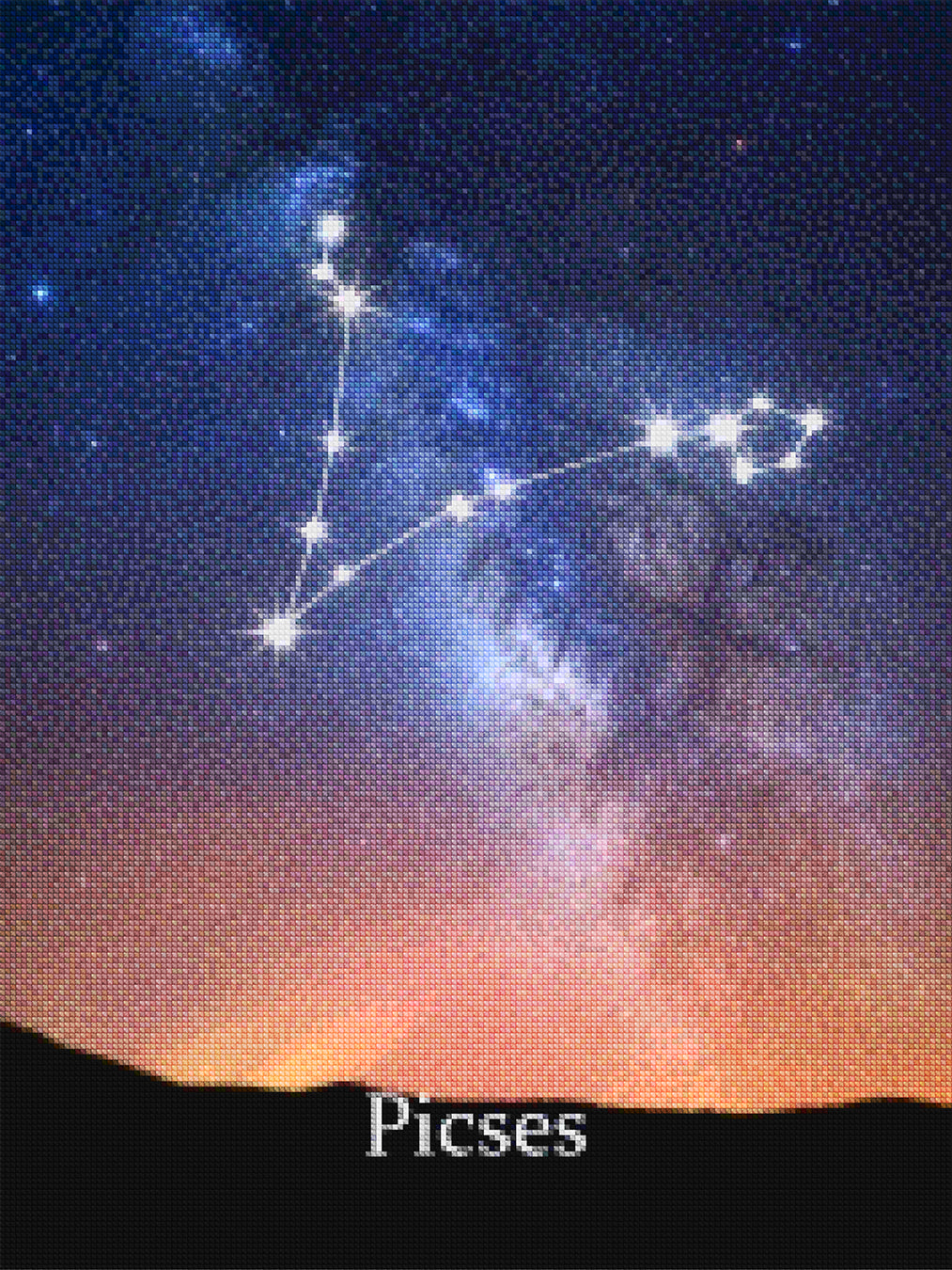 Diamond Painting - Sterrenbeeld - Vissen