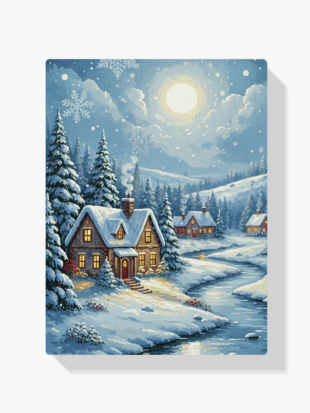 Diamond Painting - Stille nacht sneeuw dorp