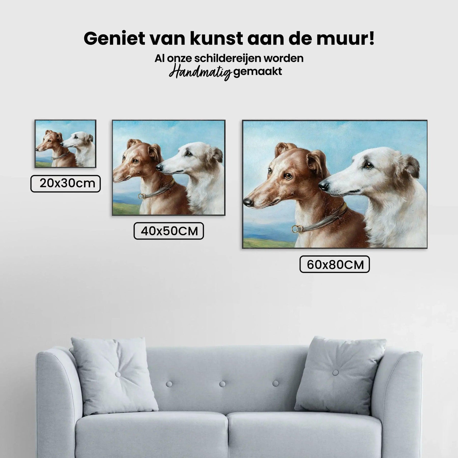 Diamond Painting - Twee windhonden