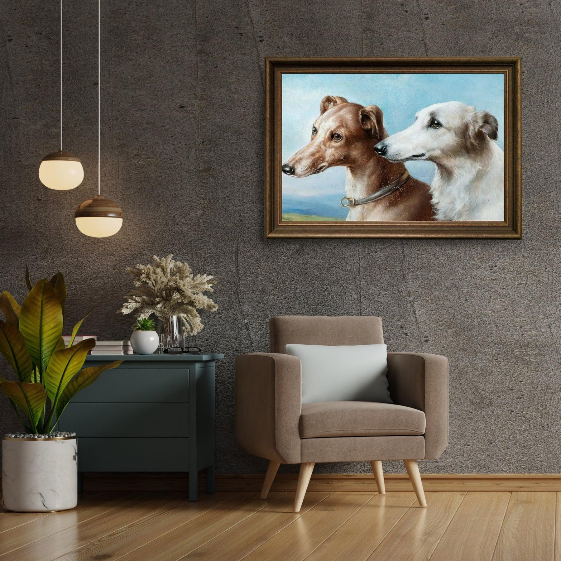 Diamond Painting - Twee windhonden